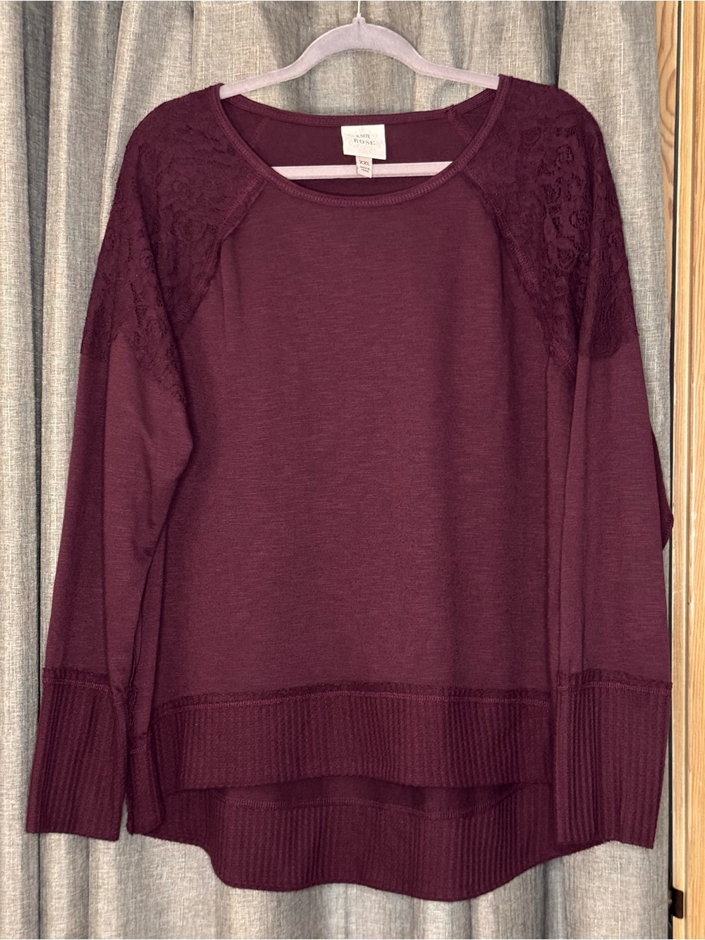 Knox Rose Burgundy Long Sleeve Tunic